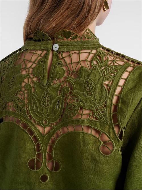 Richelieu Majestic Garden shirt FARM RIO | 344608GREENL0013